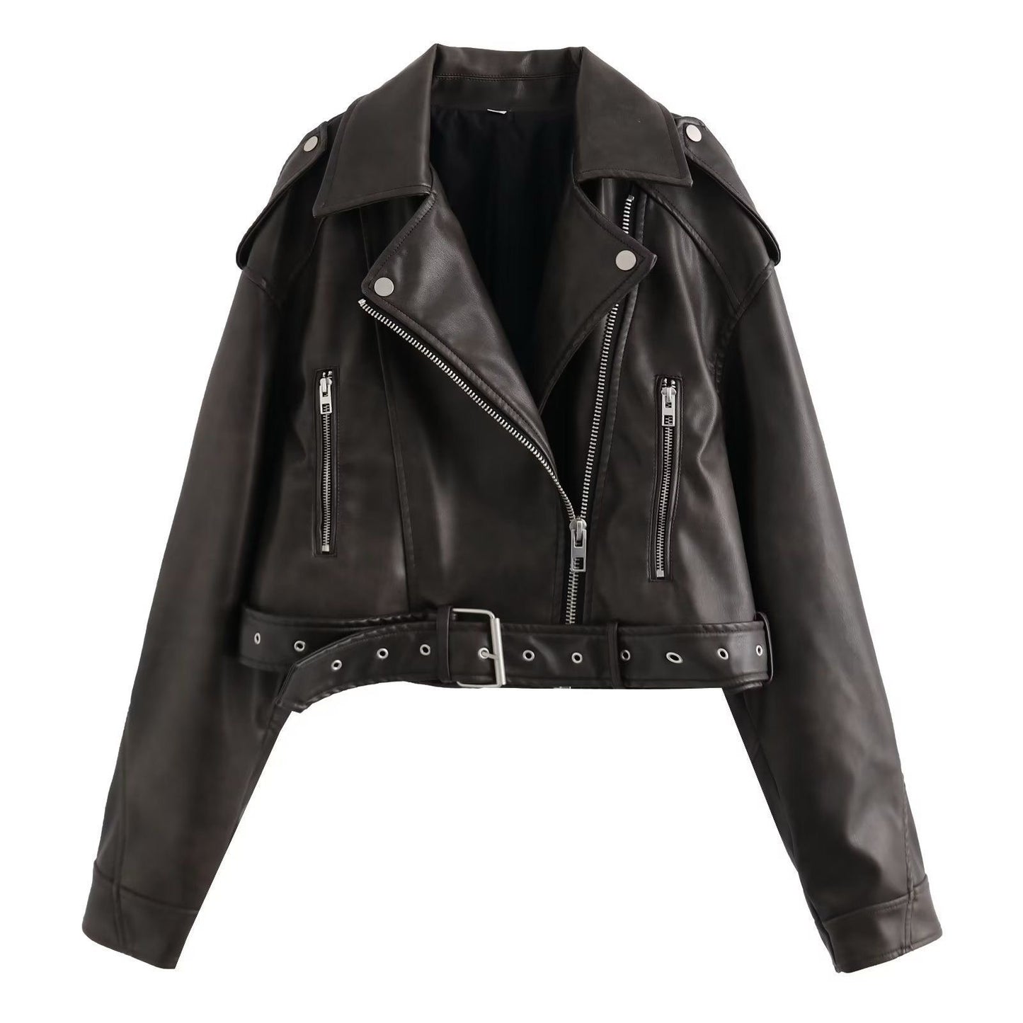 Cropped Leather Jacket